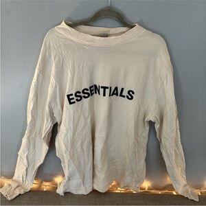 Fear of God Essentials | Size M | Off-White Long Sleeve Tee
